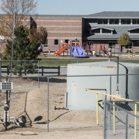Silver Creek Elementary, Thorton with oil & gas operations 350 feet away from the playground.